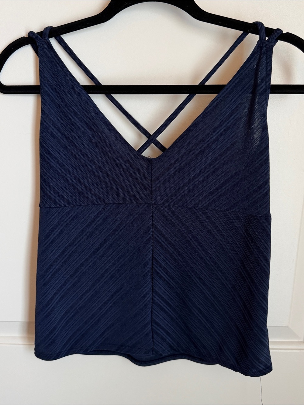 Vintage Rampage y2k Navy V-Neck Crisscross Cami